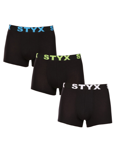 Styx Набор от три - мъжки боксерки Styx спортен ластик надразмер многоцветни