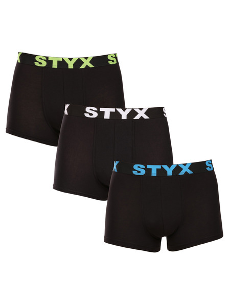 Styx Комплект от три - мъжки боксерки Styx спортни ластични многоцветни