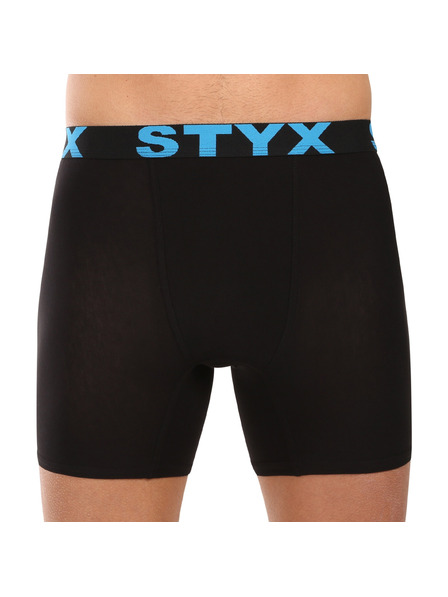 Styx Комплект от пет - мъжки боксерки Styx long спортна еластика черни
