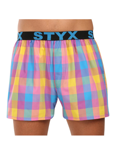 Styx Мъжки спортни гумени шорти Styx многоцветни
