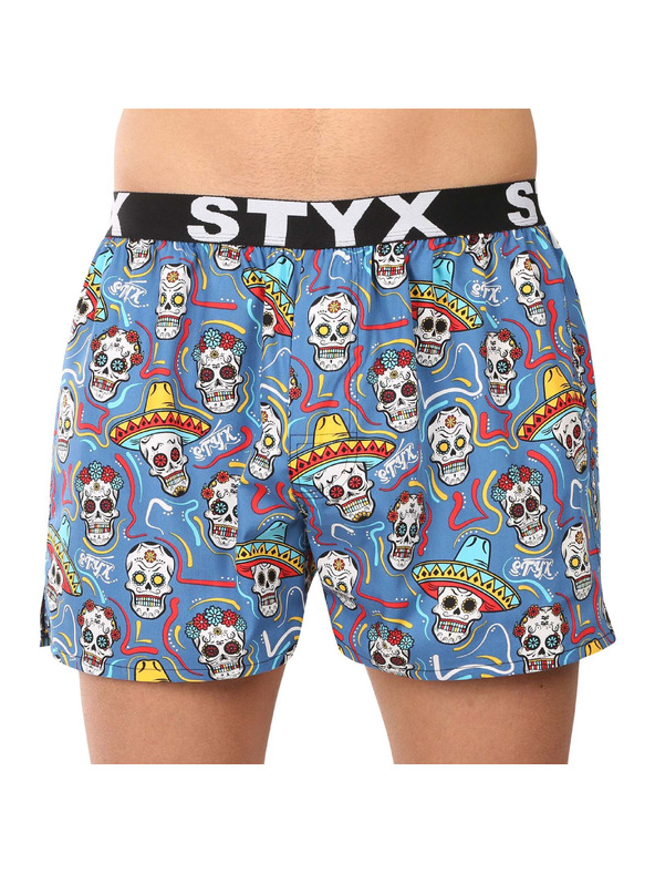 Styx Мъжки боксерки Styx art спортна еластика черепи