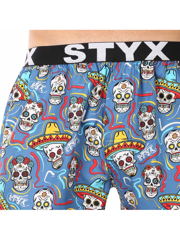 Styx Мъжки боксерки Styx art спортна еластика черепи