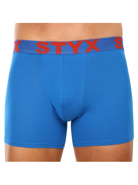 Styx Комплект от три - мъжки боксерки Styx long спортна еластика синьо