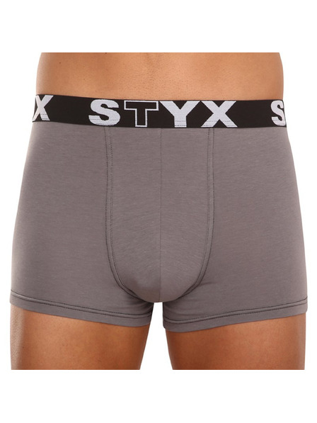 Styx Комплект от три - мъжки боксерки Styx спортна гума тъмносиви
