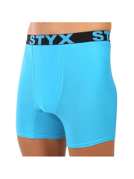 Styx Мъжки боксерки Styx long спортна гума светлосини
