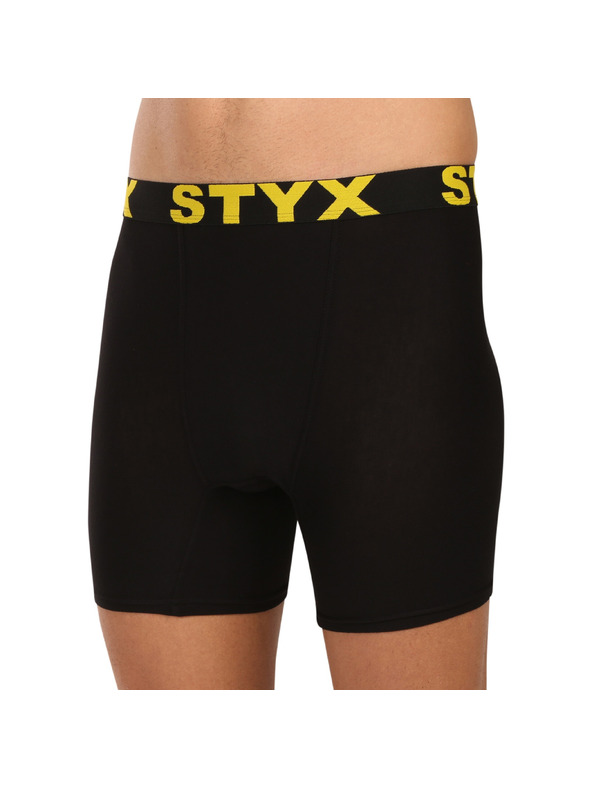 Styx Мъжки боксерки Styx long спортен ластик черни