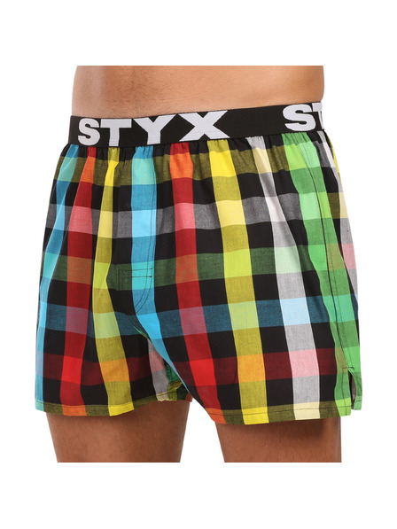 Styx Мъжки спортни гумени шорти Styx многоцветни