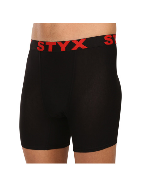 Styx Мъжки боксерки Styx long спортен ластик черни