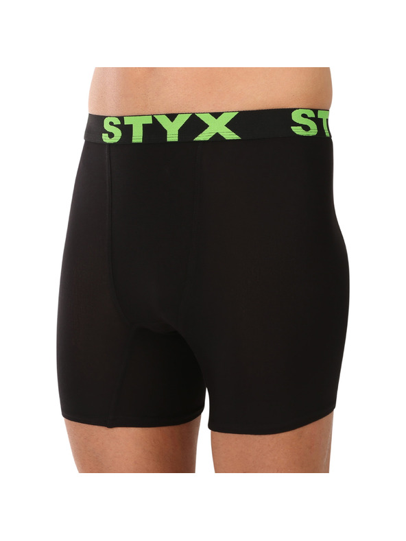 Styx Мъжки боксерки Styx long спортен ластик черни