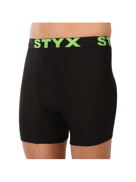 Styx Мъжки боксерки Styx long спортен ластик черни