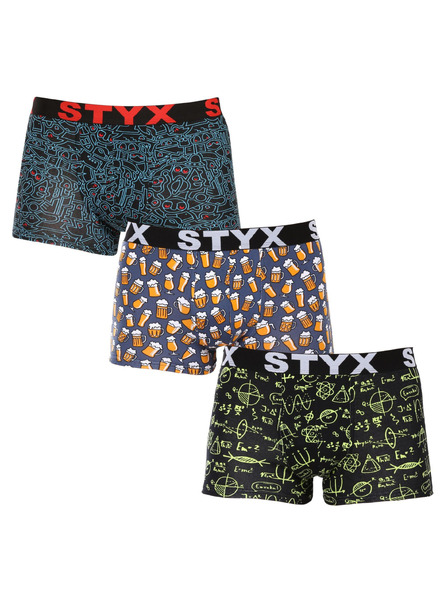 Styx Комплект три - мъжки боксерки Styx art спортна гума многоцветни (3G12672/2)
