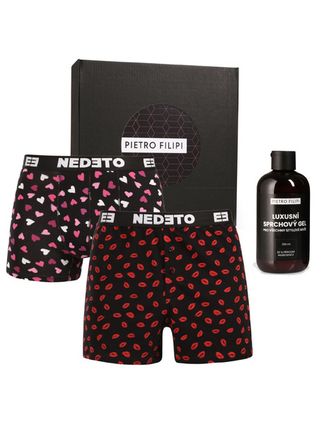 Nedeto Мъжки подаръчен комплект боксерки и боксерки Nedeto и душ гел Pietro Filipi (3NPGBP1L/1)