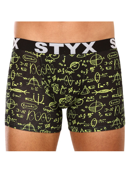 Styx Черни мъжки боксерки с шарка Styx