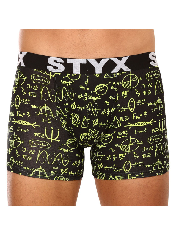 Styx Черни мъжки боксерки с шарка Styx