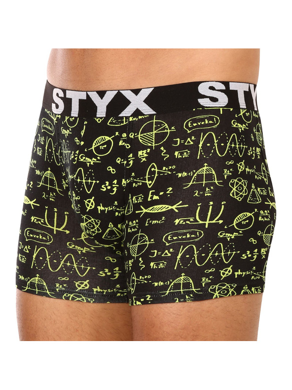 Styx Черни мъжки боксерки с шарка Styx