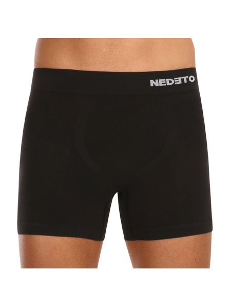 Nedeto Комплект от пет мъжки безшевни боксерки от бамбук в черно Nedeto