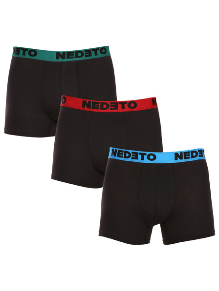 Nedeto Комплект от три мъжки боксерки в черно Nedeto