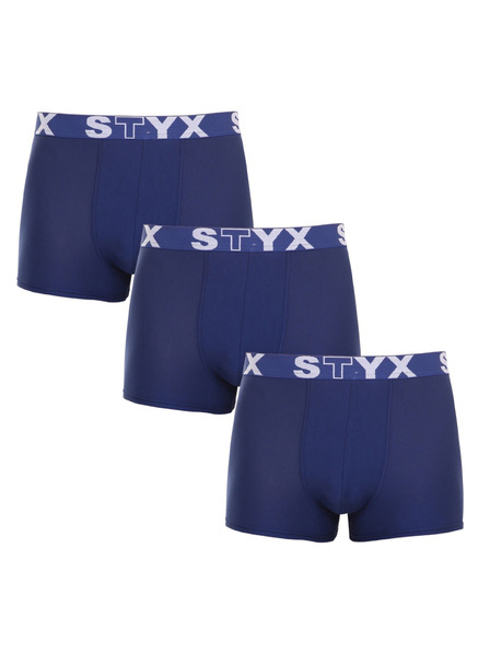 Styx Комплект от три мъжки боксерки в тъмно синьо STYX