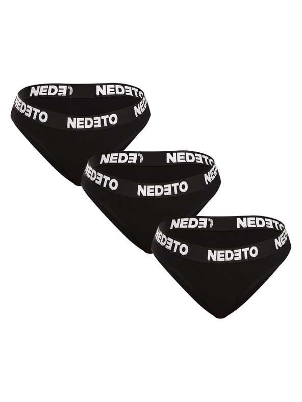 Nedeto Комплект от три - дамски бикини Nedeto black