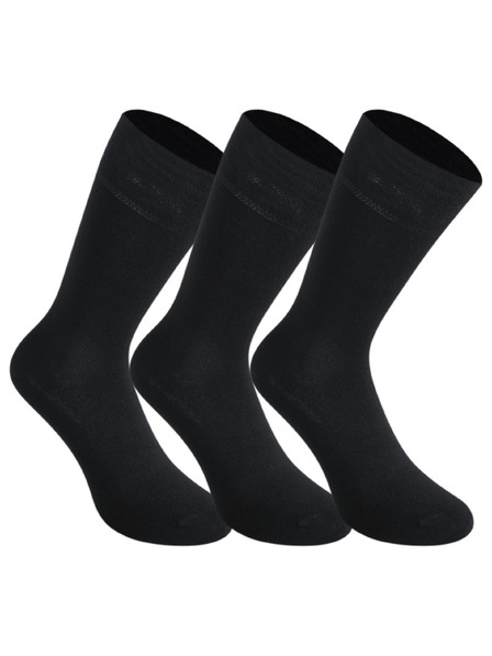 Styx 3PACK Styx Високи бамбукови чорапи Черно