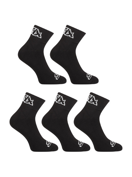 Styx 5PACK Styx чорапи до глезена черни