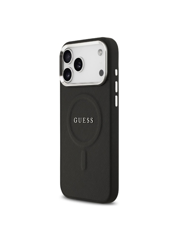 Guess Guess PU Saffiano MagSafe Заден калъф за iPhone 17 Pro Max Black