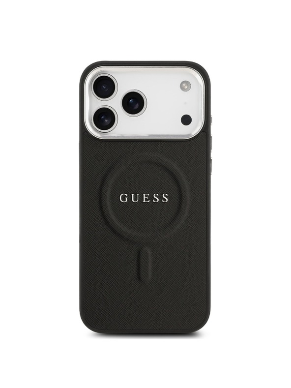Guess Guess PU Saffiano MagSafe Заден калъф за iPhone 17 Pro Max Black
