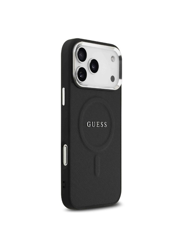 Guess Guess PU Saffiano MagSafe Заден калъф за iPhone 17 Pro Max Black