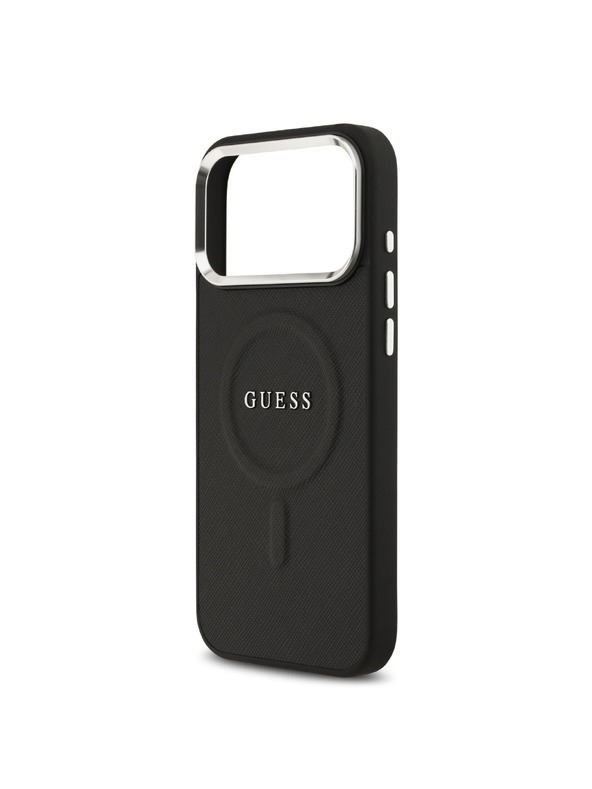 Guess Guess PU Saffiano MagSafe Заден калъф за iPhone 17 Pro Max Black