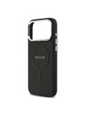 Guess Guess PU Saffiano MagSafe Заден калъф за iPhone 17 Pro Max Black