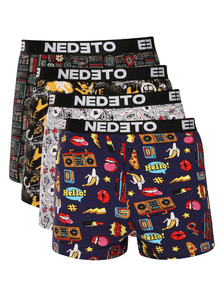 Nedeto Набор от четири - мъжки боксерки Nedeto многоцветни