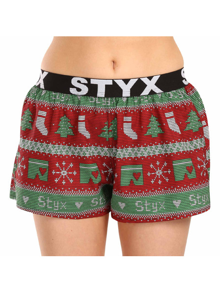 Styx Дамски боксерки Styx art спортна гума Коледа плетено