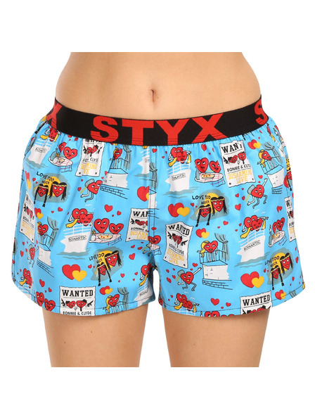 Styx Дамски къси панталони Styx изкуствена спортна гума двойки за Деня на влюбените