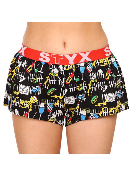 Styx Дамски спортни гумени къси панталони Styx art party