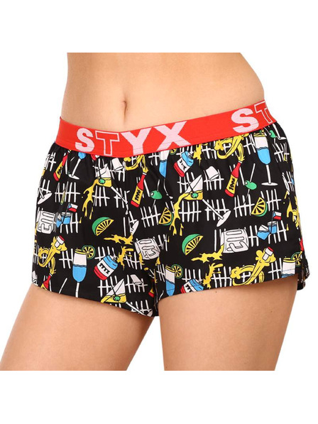 Styx Дамски спортни гумени къси панталони Styx art party