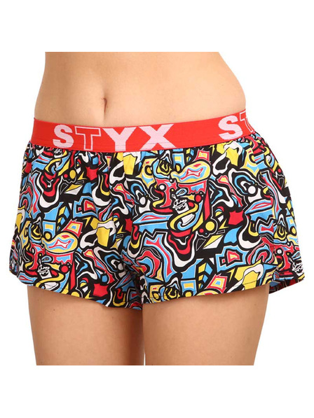 Styx Дамски спортни гумени шорти Styx арт скица