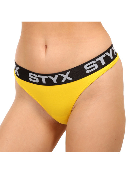 Styx Дамска танга Styx спортна гума жълта