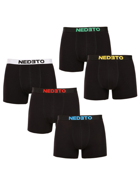 Nedeto Комплект от пет - мъжки боксерки Nedeto черни