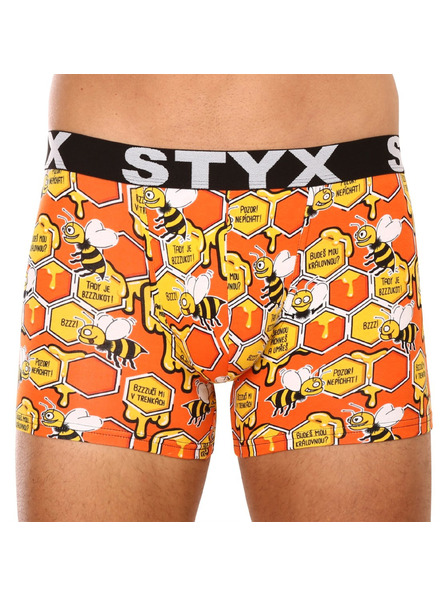 Styx Мъжки боксерки Styx long art спортна гума пчелки
