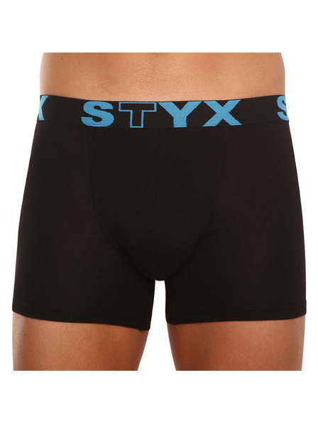 Styx Мъжки боксерки Styx long спортен ластик черни