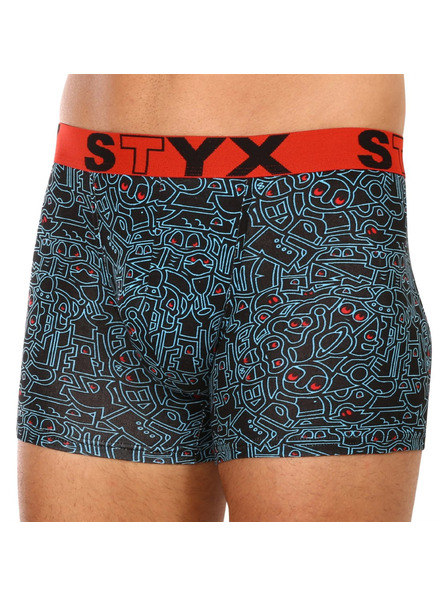 Styx Мъжки боксерки Styx long art спортна гума doodle