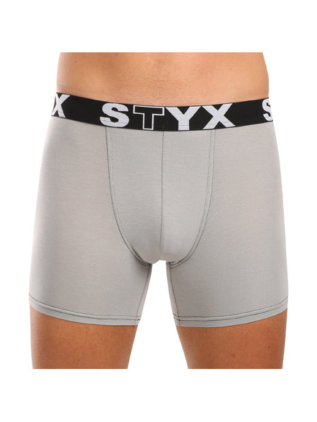 Styx Мъжки боксерки Styx long спортна гума светлосиви