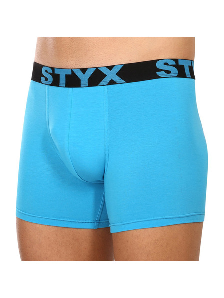 Styx Мъжки боксерки Styx long спортна гума светлосини