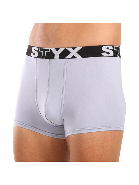 Styx Мъжки боксерки Styx спортна гума светлосиви
