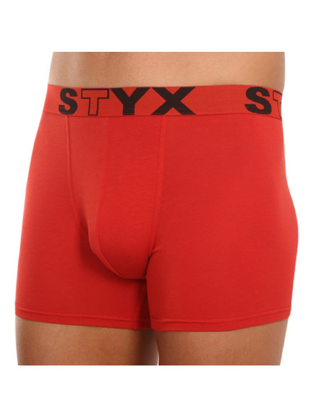 Styx Мъжки боксерки Styx long спортна еластична лента червени