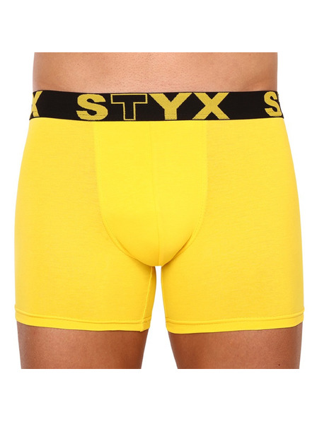 Styx Мъжки боксерки Styx long спортна еластична лента жълти
