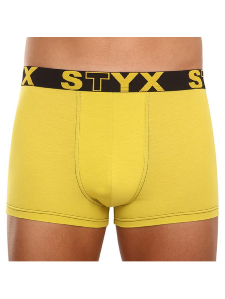 Styx Мъжки боксерки Styx спортна еластична лента зеленожълти