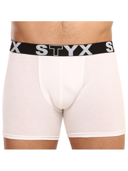 Styx Мъжки боксерки Styx long спортна еластична лента бели