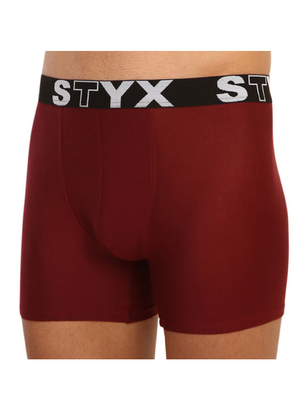 Styx Мъжки боксерки Styx long спортна еластична лента винени