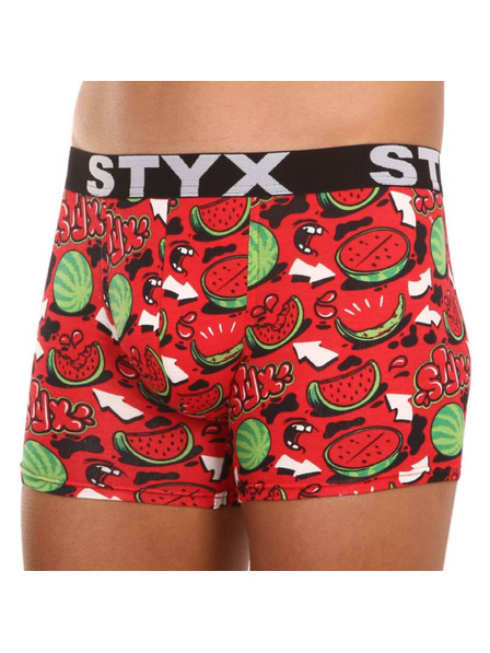 Styx Мъжки дълги боксерки Styx спортни еластични къси панталони диня